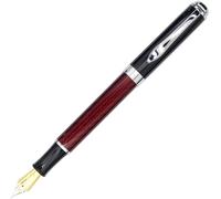 Gullor Penna stilografica in metallo in fibra di carbonio, pennino extra fine (punta da 0,38 mm), colore rosso