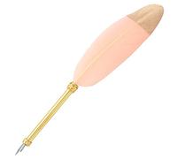 Gullor Vintage Feather Quill Pen, Nuture Feather Dip Pen Con Confezione Regalo, Rosa