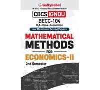 Gullybaba Com Panel BECC-104 Mathematical Methods in Economics - II (Tascabile)