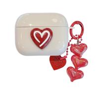 GULVQYF Compatibile con Huawei Freebuds SE 4, custodia protettiva per auricolari fai da te con design a cartoni animati con portachiavi con perle per Huawei Freebuds SE4 (amore cuore)