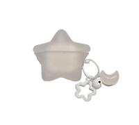 GULVQYF Custodia per auricolari per Huawei FreeClip 2 (2025), simpatica e creativa con design a stella 3D per Huawei Freeclip2 con portachiavi, per ragazze e ragazzi (bianco)