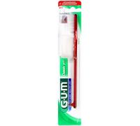GUM Classic 411 - Spazzolino da denti morbido, confezione risparmio da 10 pezzi, colore: Rosso