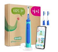 GUM Playbrush KIDS 3+ spazzolino elettrico | app di gioco interattiva | 2 modalità di spazzolamento | setole extra morbide | batteria a 8 settimane | 1x spazzolino ricaricabile | 2 testine extra | Blu