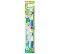 Gum Playbrush Kids Testine di Ricambio 3+ anni colore Blu, 2 testine