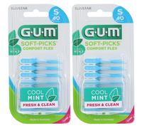 GUM® Soft Pick Comfort Flex Cool Mint Small Scovolini 2x40 St