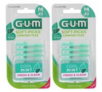 GUM Soft-picks Comfort Flex 2x40 pz Spazzolino da denti