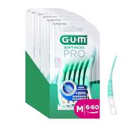 GUM SOFT-PICKS PRO Scovolini interdentali | design curvo per un facile accesso alle aree difficilmente raggiungibili | azione delicata per gengive sensibili | [M - 6x60]