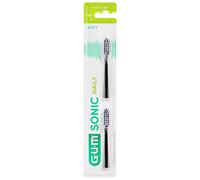 Gum GUM SONIC DAILY SPAZZOLINO BATTERIA REFILL BLACK 2 PEZZI