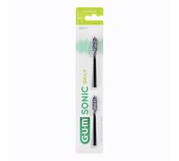 Gum GUM SONIC DAILY SPAZZOLINO BATTERIA REFILL BLACK 2 PEZZI