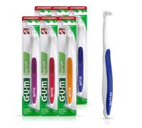 GUM - Spazzolino da denti per aree difficili da raggiungere, setole morbide (confezione da 6)