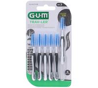 GUM Scovolini interdentali Trav-Ler ISO7 2,6 mm Protezione antibatterica, 6 pezzi