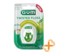 GUM Twisted Floss Interdentale Filo 30 M Intrecciato Cerato Con Tè Verde