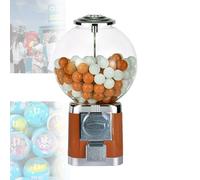 Gumball - Distributore automatico classico di bolle con chiave per caramelle sfuse e giocattoli a capsule, giallo