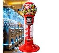 Gumball Distributore automatico per bambini, dispenser a gettoni per palline, contiene 800 palline rimbalzanti o 230 capsule giocattolo, serratura a chiave per centri commerciali e aree gioco