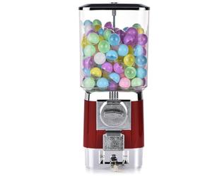 Gumball Machine, distributore automatico di caramelle, macchina a gettoni per gomma da masticare con 200 palline vuote e 100 gettoni in acciaio inossidabile per bambini e negozi di giochi