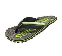 Gumbies Cairns Infradito unisex con puntale in cotone super morbido, plantare in tessuto e suola in gomma riciclata, comfort garantito, verde lime, 11 Women/10 Men