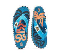 Gumbies Classic - infradito in materiali riciclati - suola robusta realizzata con pneumatici per auto riciclati, plantare ergonomico, Blue Palmetto, 36 EU