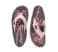 Gumbies Infradito Islander | Infradito classiche unisex in tela con suola in gomma riciclata e plantare in cotone, sagomate, leggere e comode per tutti i giorni, Grigio Foglia Di, 7 Women/6 Men