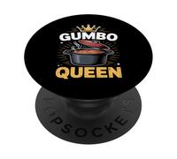 Gumbo Queen Cucinare la cucina del sud PopSockets PopGrip Adesivo
