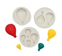 GUMEI 3 Pezzi stampi per Fondente in Mongolfiera in Silicone per Decorazioni per Torte per Baby Shower per Matrimoni