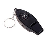 GUMEI 4 in1 Outdoor Survival Fischietto Bussola Lente d'Ingrandimento Termometro Portachiavi Viaggio edc
