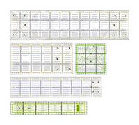GUMEI 5 Pezzi/Set Rettangolo Patchwork Quilting Disegno Righelli Dritti Cucito Strumenti Artigianali su Misura