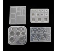 GUMEI All Size Square Round Triangle DIY Geometric Resin Silicone Mold Strumenti per Gioielli