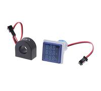 GUMEI Digital 3in1 AC Amperometro Voltmetro Hz Misuratore di frequenza di Corrente Segnale Luminoso Quadrato 22mm Amplificatore di Tensione Digitale Hz Indicatore Lampada a LED con CT