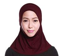 GUMEI Donne Cotone Musulmano Mini Hijab testa sciarpa Tinta unita Copertura completa Cappellino interno Islamico Arabo Wrap Scialle Turbante Cappello Cappelli
