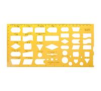 GUMEI K Resin Flow Chart Symbol Redazione Template Righello Stencil Strumento di misurazione Studente
