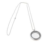 GUMEI Round Floating Charm Locket Collana con Ciondolo Fiore pressato Fai da Te Fashion Jewerly