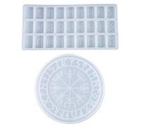 GUMEI Rune Fai da Te Simbolo Stampo in Resina epossidica in Cristallo Stampo in Silicone per tavola di divinazione