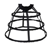 GUMEI Sottogonna Donna 3 Cerchi Pannier Sottogonna Scava Fuori Birdcage Gonna da Sposa Increspature da Sposa Ampia Cintura Crinolina Slip Sottogonna Trambusto