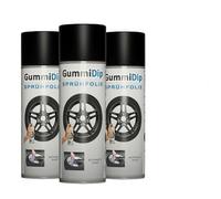 GummDip 12000002 - Pellicola spray in gomma liquida, 3 pezzi, 3 x 400 ml, nero opaco
