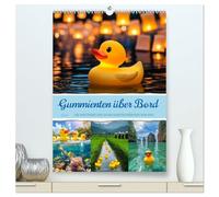 Gummienten über Bord (hochwertiger Premium Wandkalender 2026 DIN A2 hoch), Kunstdruck in Hochglanz: Der Weg der Gummienten wird von Forschern bis heute interessiert verfolgt