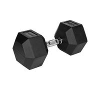 Gummierte Kurzhantel Hantel HEX 27,5 kg Rebel, sechseckig