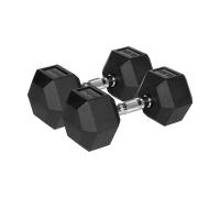 Gummierte sechseckige Hanteln 2x 12,5 kg Rebel Hexagon-Set 25 kg SOLID