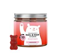Gummies alla Biotina e Cheratina - Unghie & Capelli - con Vitamina C, E, Biotina, Zinco, Selenio, Rame - 30 pezzi (1 mese) - Senza Zucchero e Vegetariano - Bears with Benefits
