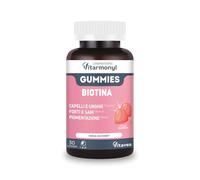 Gummies Biotina Capelli e Unghie - Integratori per Capelli - Con Biotina, Rame e Zinco - Crescita, Forza e Lucentezza - Senza Zuccheri - 30 Caramelle Gommose - Gusto Fragola