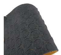 Gummifritz24de: 60 cuscinetti in caucciù antiscivolo, spessore 1 mm, autoadesivi, diametro 12 mm, nero, S, A, lattice, unisex, professionisti, appassionati, set di piastre in gomma autoadesive