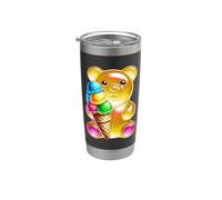 Gummy Bear Candy Ice Cream Cone Giallo Bicchiere termico in acciaio inox doppia parete