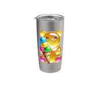 Gummy Bear Candy Ice Cream Cone Giallo Bicchiere termico in acciaio inox doppia parete