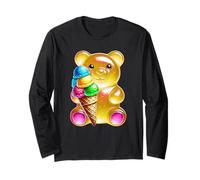 Gummy Bear Candy Ice Cream Cone Giallo Maglia a Manica