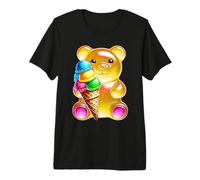 Gummy Bear Candy Ice Cream Cone Giallo Maglietta Premium