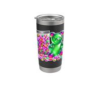 Gummy Bear Candy Sour Masticare Verde Bicchiere termico in acciaio inox doppia parete