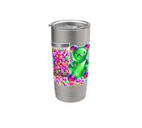 Gummy Bear Candy Sour Masticare Verde Bicchiere termico in acciaio inox doppia parete