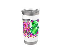 Gummy Bear Candy Sour Masticare Verde Bicchiere termico in acciaio inox doppia parete
