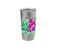 Gummy Bear Candy Sour Masticare Viola Bicchiere termico in acciaio inox doppia parete