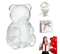 Gummy Bear Container, 16 Inch Large Clear Plastic Bear Container for Valentine's Day - Reusable Fillable Gummy Bear Containers Plastic, Bear Clear Containe, Party Favours & Festive Gifts (Transparent)