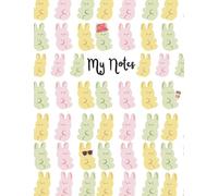 Gummy Easter Bunnies Notebook Design 120 Page Notebook 7.5 x 9.5 Wide Rule Lined School Work Homeschooling Notes Writing